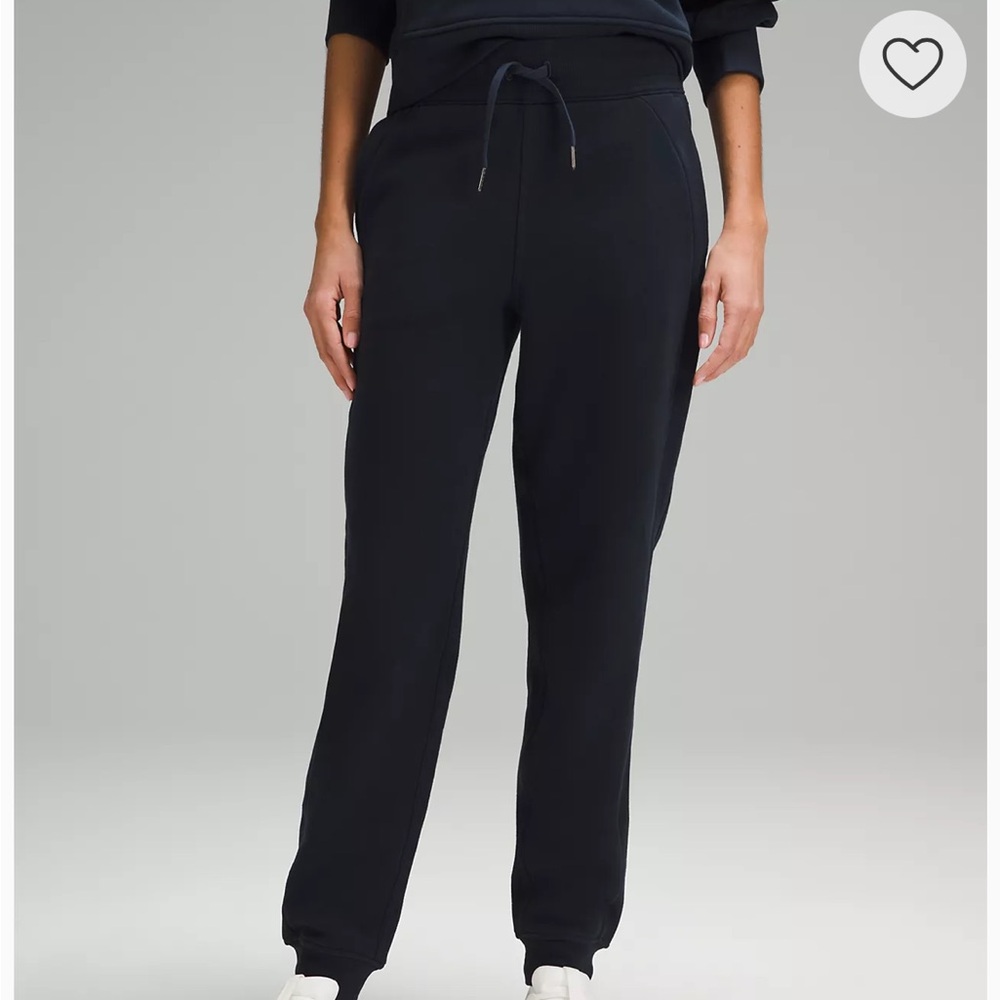 lululemon Black Track Pants Elastic Waistband Ribbed Cuffs